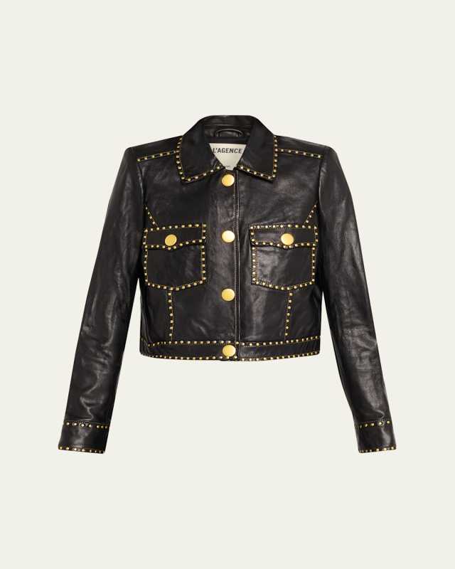 Winsome Studded Leather Jacket
